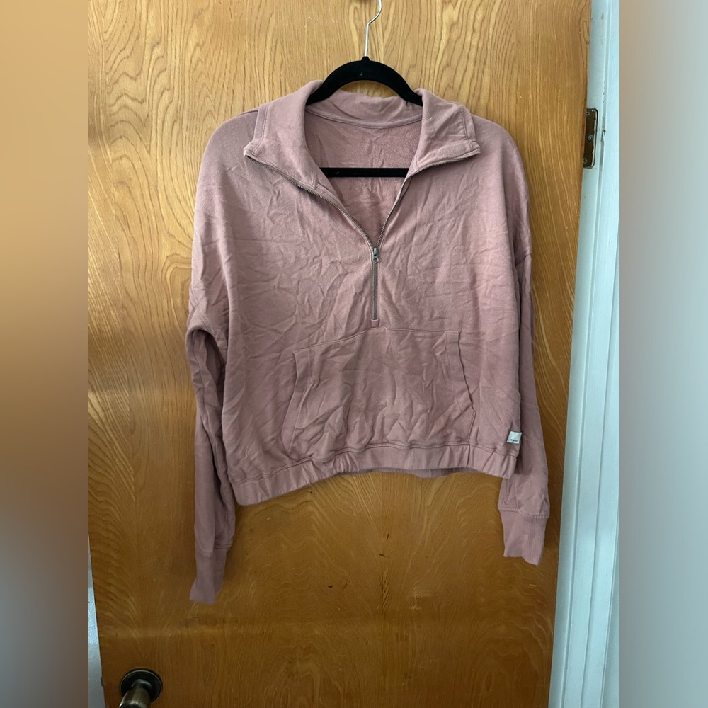 Vuori Pink Half-Zip Sweatshirt